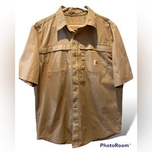 Carhartt Short Sleeve Vented Button Up Shirt Large Work/Outdoors